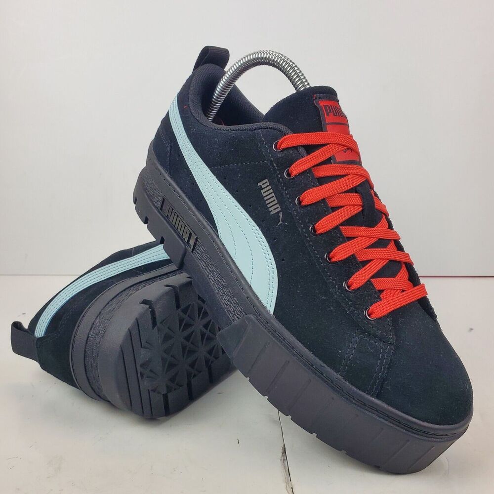 PUMA Shoes Mayze DUA LIPA Womens Size 10 Black Suede Platform Sneaker 2022 - Picture 5 of 13